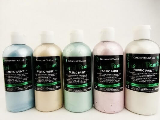 Fabric Paint Pastel Pearl Assorted - 5 x 300ml